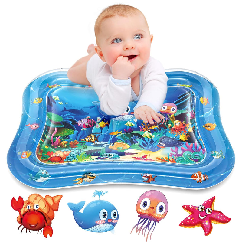 Infinno Tummy Time Mat, Premium Baby Water Play Mat for 3-24 Months, Sensory Development, Pink Theme