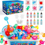 Kiditos Magic Water Elf Toy Kit,Squishies for Kids, DIY Sensory Craft Kit | 10 Gels & 6 Molds, Make Your Own Magic Water Pets, STEM Science Activity, Party Favors & Birthday Gifts for Kids Ages 3+