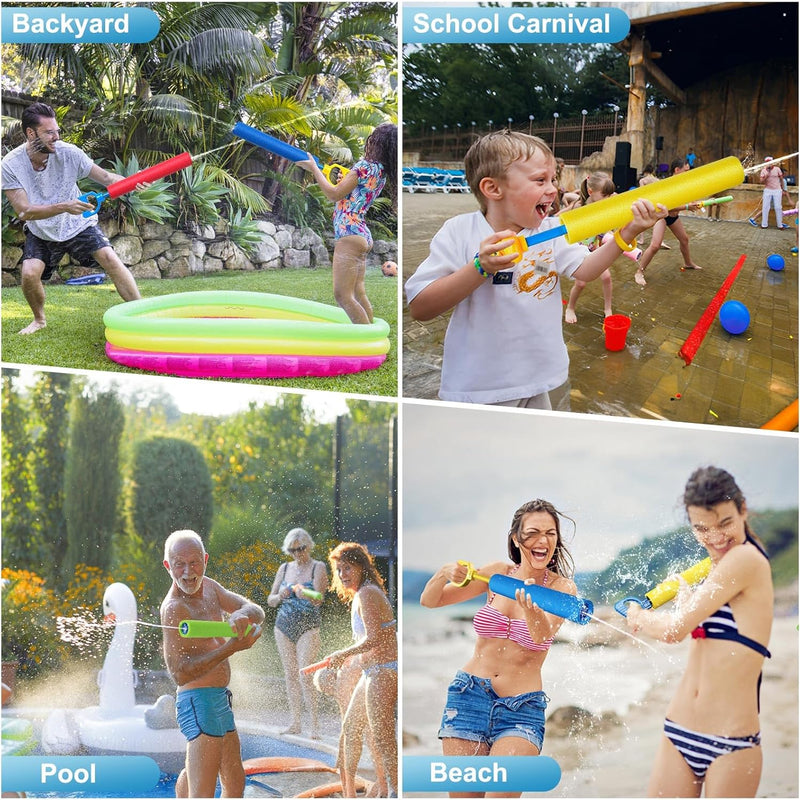 LQYoyz Water Gun, 6 Pack Super Water Soaker Blaster Squirt Guns | Water Guns for Kids, 40 ft Range, Pool Toys for Swimming Pool, Beach, Summer Party & Outdoor Water Games