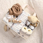 Baby Diaper Caddy Organizer with Handle, Boy & Girl Shower Gift Basket, Portable Diaper Storage Basket Bin for Wipes, Newborn Baby Essentials Registry Search Must Haves, Car Caddy Organizer