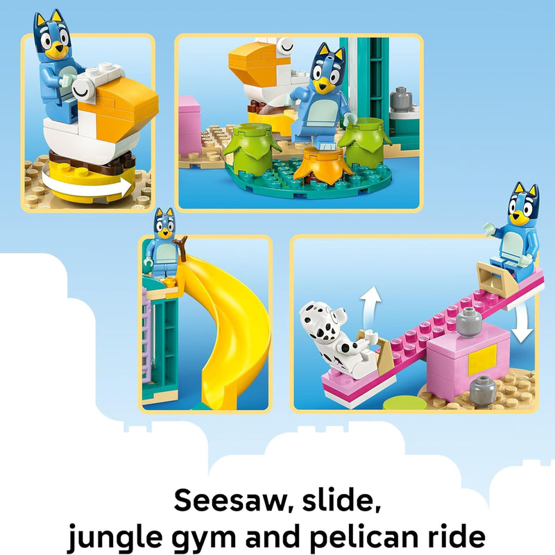 LEGO Bluey Playground Fun with Bluey and Chloe Sensory Building Blocks, Preschool Pretend Play & Learning Toys for Kids, 4 Year Old Girl & Boy Birthday Gifts