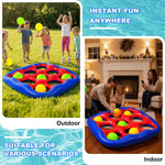 Pool Games Set- Tic-Tac-Toe Inflatable Pool Toys with 10 Balls Fun Summer Swimming Pool Party Beach Lawn Outdoor Camping Party Float Game Water Ball Toys for Adults Teens Kids 2-10 Players