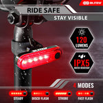 BLITZU USB-C Rechargeable Bike Tail Light 2 Pack Bright Bicycle Rear Cycling Safety Flashlight