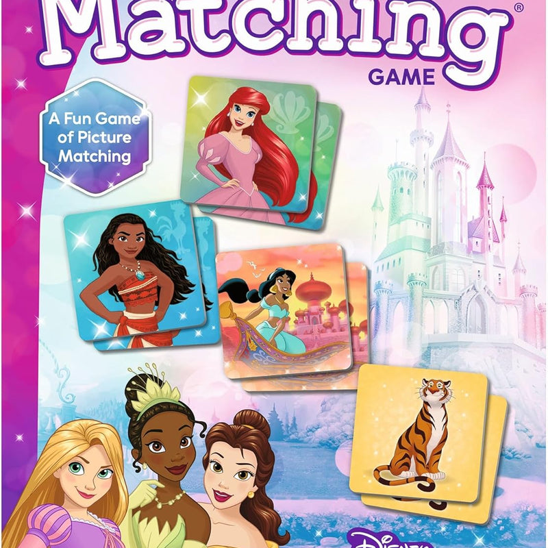 Wonder Forge Disney Princess Matching Game - Fun Memory Game for Kids Ages 3 and Up - Toddler Learning Toy Featuring Belle, Ariel, and Elsa and More Disney Princesses - Packaging May Vary