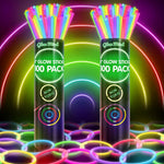 100 Ultra Bright Glow Sticks Party Pack - 8" Glowsticks Party Favors with Bracelets and Necklaces