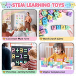 Apluses 32pcs Magnetic Blocks Building Cubes for Toddlers, Classroom Must Haves Creative Learning Kids Gifts, Preschool Montessori Sensory Autism Magnet Toys for Boys and Girls Ages 3 4 5 6