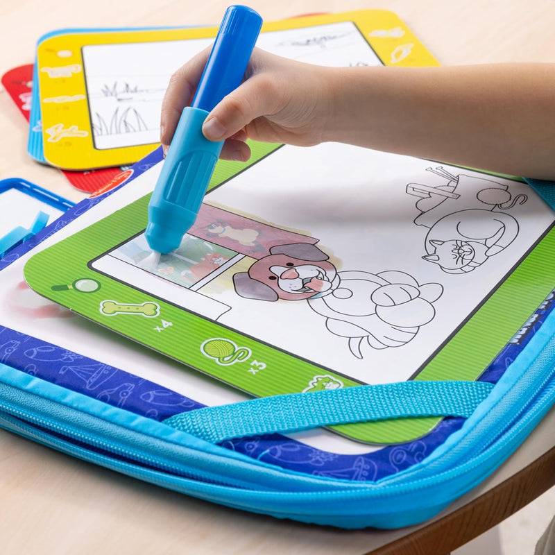 Melissa & Doug Water Wow! Take-Along Color-Reveal Drawing Set | Drawing Board, Refillable Water Pen, Activity Cards, Art Accessories, Mess-Free Travel Toys, Preschool Toys for Kids, Ages 3+