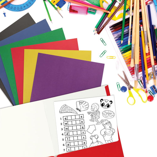 Better Office Products 2 Pocket Folders Bulk, Letter Size Paper Portfolios Case of 100, Assorted Primary Colors, Durable Folders Bulk for School, Office, Classroom Organization & Filing
