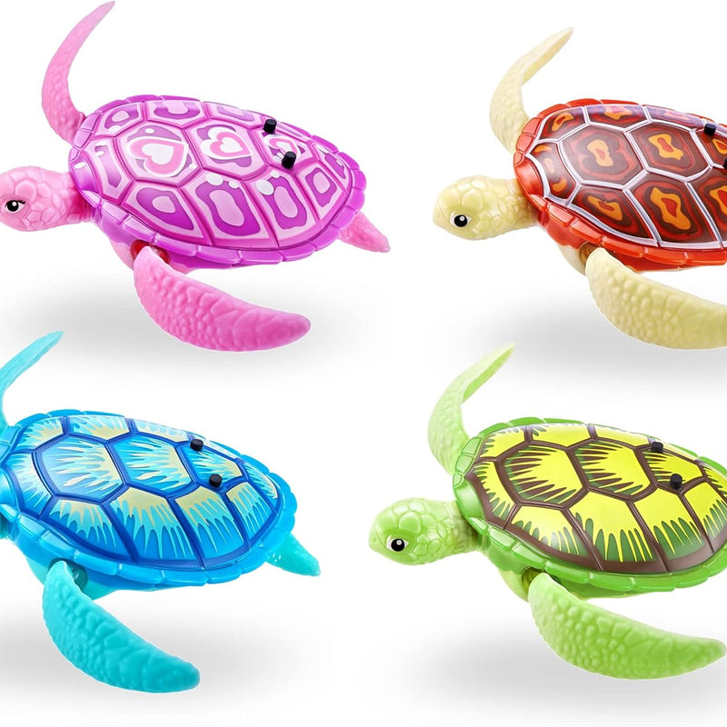 Robo Alive Robo Turtle Robotic Swimming Turtle (Green + Pink) by ZURU Water Activated, Comes with Batteries, Exclusive (2 Pack)