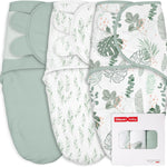 GLLQUEN BABY Swaddles for Newborns 0-3 Months, Adjustable & Easy Fastener | 3-Pack, Baby Girl Swaddles Organic Cotton Womb-Like Nursery Swaddling Blanket reduces startle reflex, Soft & Skin-Friendly
