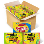 SOUR PATCH KIDS & SWEDISH FISH Soft & Chewy Gummy Candy Variety Pack, 15 ct | 3 Flavors, Bulk Candy
