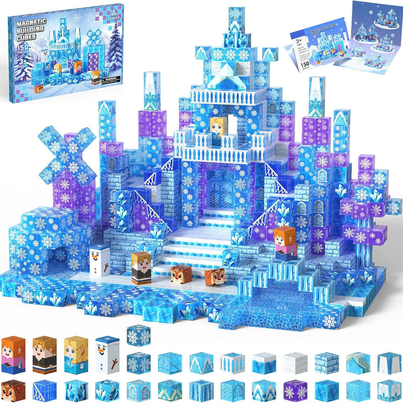 150Pcs Magnetic Building Blocks for Kids, Sensory Toy for STEM, Christmas Gifts