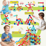 Couomoxa Magnetic Building Blocks for Toddlers: 42-Piece Set for Early STEM Learning with Large Pieces