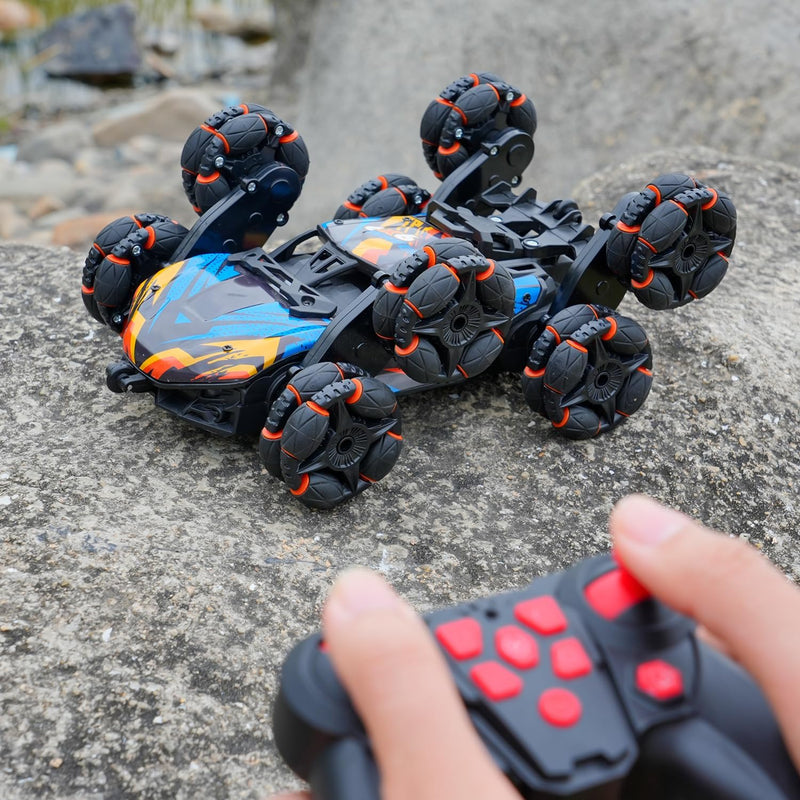 NEXBOX Cool 8 Wheels Gesture Sensing Remote Control Stunt Car for Kids, 6-14 year old, Birthday Gifts, RC Cars with 8WD Stunt Capabilities
