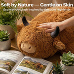 Mewaii Mom's Choice Award | 4 lbs Weighted Stuffed Animals Highland Cow - 23" Heavy Weighted Plush & Stuffy - Realistic Scottish Cow Plushy Gift for Kids & Adults - Large Cuddly Weighted Cow Toy