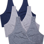 CAKYE 3 Pack Maternity Nursing Sleep Bra Breastfeeding Cotton Bralette