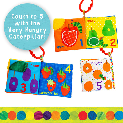 Very Hungry Caterpillar soft book for babies, 5.25x5.25 inch, BPA free, crinkle and teether toy