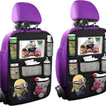ONE PIX Backseat Car Organizer Mats Back Seat Organizers and Storage Bag with Touch Screen Tablet Holder for Kids Toddlers Car Seats, Travel Accessories, Road Trip Essentials Kids