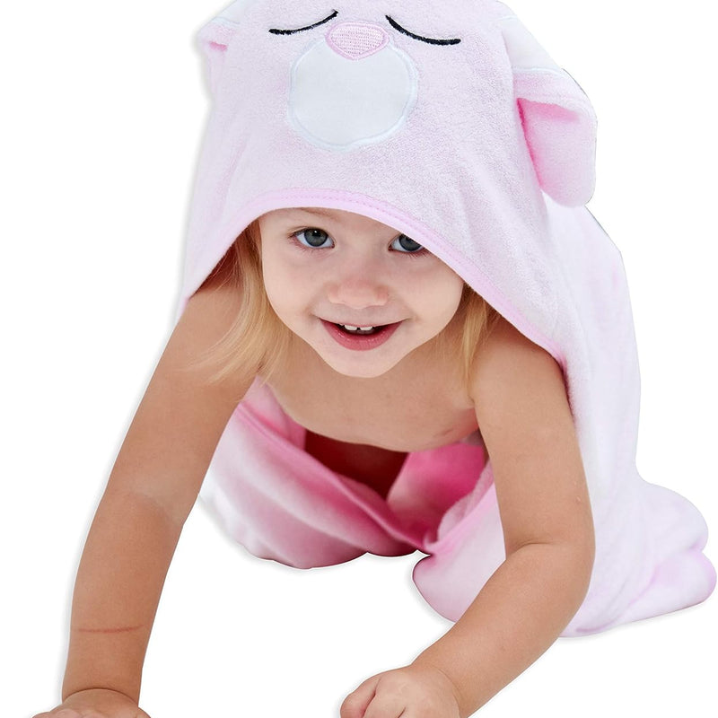 HIPHOP PANDA Hooded Towel - Rayon Made from Bamboo, Bath Towel with Bear Ears for Newborn, Babie, Toddler, Infant - Absorbent Large Baby Towel - Bear, 30 x 30 Inch