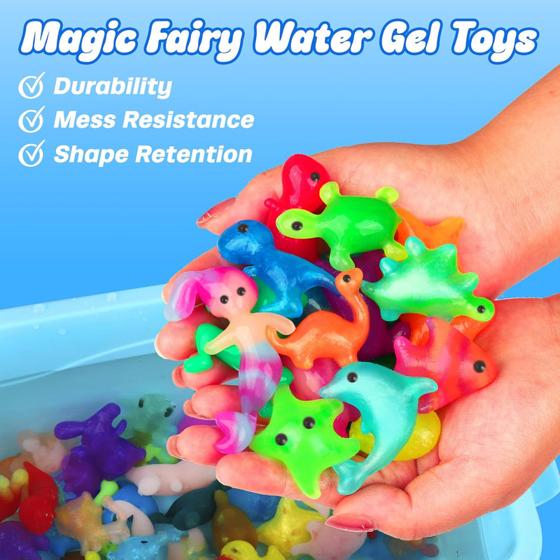 Mocoosy 20 Colors Magic Water Gel Kit for Kids, Aqua Fairy Water Elf Toy Kit with Aqua Gels & Squishy Molds, Make Your Own Squishies, DIY Squishy Maker Set Water Pets Summer Crafts Boys Girls Gifts