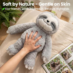 Mewaii 4 Lbs Weighted Stuffed Animals with Heating Pad- Heavy Belly & Limbs, 20" Sloth Heated Plush for a Realistic Hug, Super Soft Fluffy Plush Toy for Kids