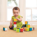 Infantino 24-piece multicolor sensory blocks for babies and toddlers 12 months+, BPA-free and baby-safe materials