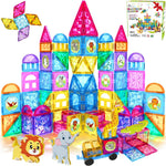 Jasonwell Magnetic Tiles Kids Magnetic Blocks 60PCS Building Sets 3D Magnet Toys Preschool Educational Construction STEM Toy Christmas Birthday Gifts for Toddlers Boys Girls 3 4 5 6 7 8 9 + Year Old