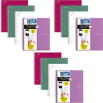 Five Star Spiral Notebook + Study App, 100 Sheets, 1 Subject, College Ruled Paper, Fights Ink Bleed, Water Resistant Cover, 820337-ECM, Purple, Pink, White & Green, 8-1/2" x 11", 4 Pack