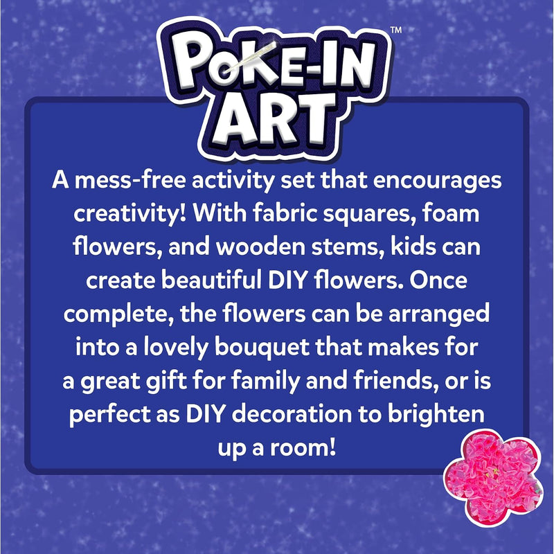 Skillmatics Poke-in Art – Flower Bouquet, Wood Craft Kit, Gift for Kids | Mess-Free, DIY Room Decor, Fine Motor Skills, Pretend Play, Screen-Free Travel Activity, Girls & Boys Ages 4, 5, 6, 7, 8, 9