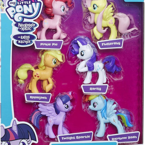 My Little Pony Friendship is Magic Toy Meet The Mane 6 Collection Set - 6 Pony Figures Including Twilight Sparkle, Kids Ages 3 and Up (Amazon Exclusive)