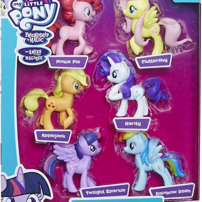 My Little Pony Friendship is Magic Toy Meet The Mane 6 Collection Set - 6 Pony Figures Including Twilight Sparkle, Kids Ages 3 and Up (Amazon Exclusive)