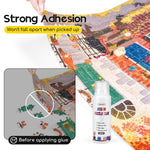 YAKAMOZ Jigsaw Puzzle Glue with Sponge Head for Adults Clear Water-Soluble Craft Puzzle Glue Quick Dry for 1000/1500/3000 Pieces of Puzzle,120ML
