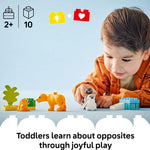 LEGO DUPLO Wild Animal Families Penguins & Lions Building Toy Playset for Preschool Learning and Educational Animal Toy