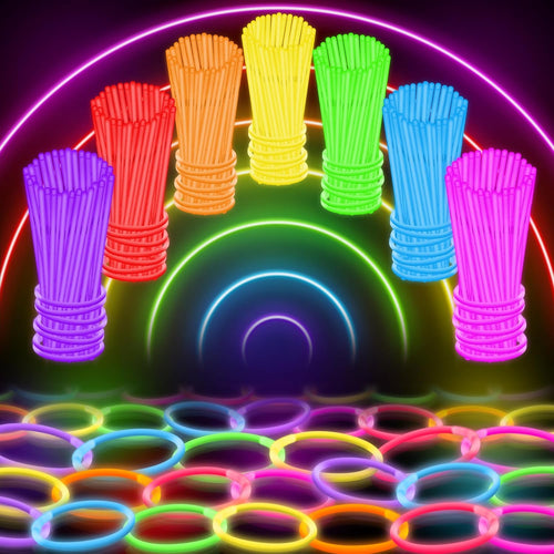 100 Ultra Bright Glow Sticks Party Pack - 8" Glowsticks Party Favors with Bracelets and Necklaces