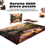 Buffalo Games Joshua Snow Maroon Lake Reflections 2000 Piece Jigsaw Puzzle - 38.5 x 26.5 in, Large - 2000 Piece Puzzles for Adults - Calming Solo Escape - Reference Poster Included
