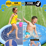 VISTOP 67" Non-Slip Splash Pad for Kids and Dogs, Thickened Sprinkler Pool for Toddlers, Outdoor Backyard Water Toys, Fun Fountain Play Mat for Babies, Children & Pets Blue