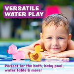 Tub Works Barnyard Mold-Free Bath Toys: Sealed, Soft & Squeezable Farm Animal Toys for Toddler Bath Time