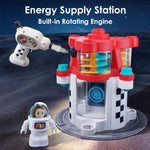 iPlay Rocket Outer Space Toys for Kids STEM Playset with Space Shuttle and Electric Drill