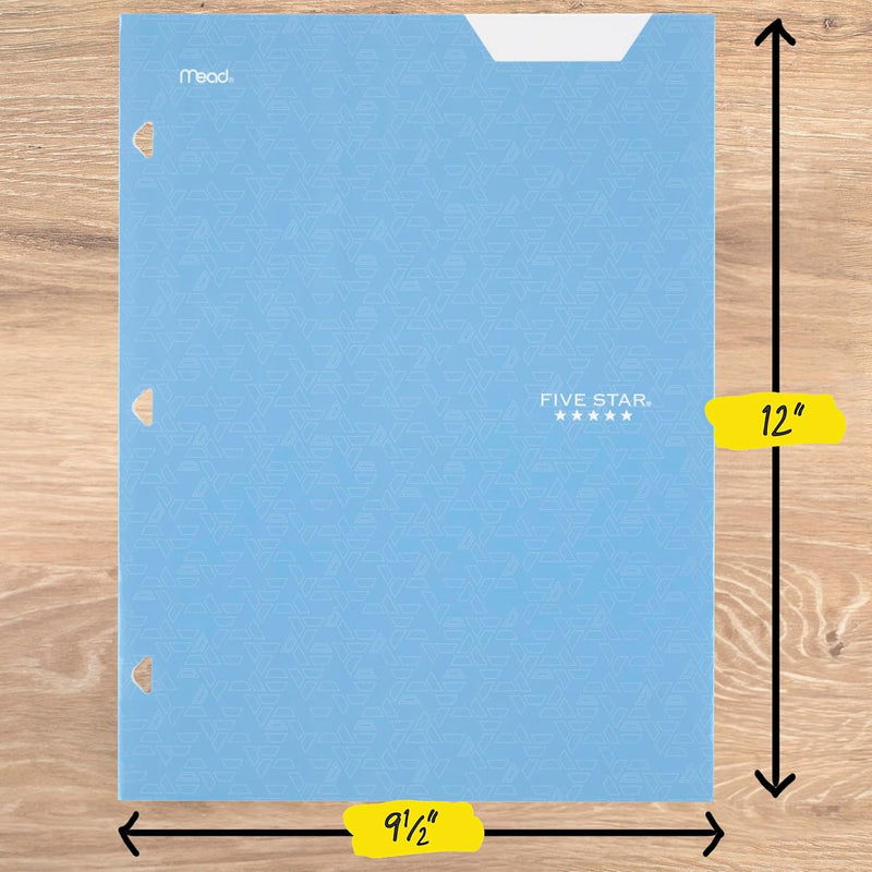 Five Star 4-Pocket Folder, 6 Pack, Paper Folder, Fits 3-Ring Binders, Holds 8-1/2" x 11" Paper, Assorted Colors (38058)