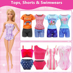 ENOCHT Doll Clothes and Accessories Including 5 Wedding Gowns 9 Fashion Dresses 3 Tops 3 Pants 1 Evening Dresses 2 Swimsuits Bikini 20 Hangers 18 Shoes and 22 Accessories Toys for 11.5 inch Doll