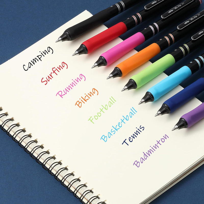 Mr. Pen- Retractable Gel Pens, 8 Pack, 0.7mm Fine Point Colorful Ink | Fast-Dry & Smooth Writing Pens for Note-Taking, Journaling, Office, School & Everyday Use