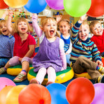 RUBFAC 36pc Punch Balloons, Birthday Party Favors for Kids, Heavy Duty Neon Bouncy Balls