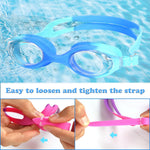 EWPJDK Kids Swim Goggles - 2 Pack Swimming Goggles Anti Fog No Leaking For Kids Age 3-15