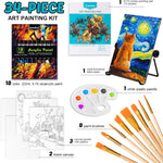 koseibal Acrylic Paint Set for Kids & Adults, Art Supplies Kit with Canvas | Acrylic Painting Supplies Kit Features 18 Vibrant Colors, 5 Canvas panels, 8 Art brushes, Drawing Pad