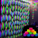Glow Crepe Paper Streamers: UV Reactive, Neon Party Decor for Blacklight Celebrations