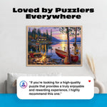 Buffalo Games 1000-piece Canoe Lake Jigsaw Puzzle with Darrell Bush Artwork - Made in USA