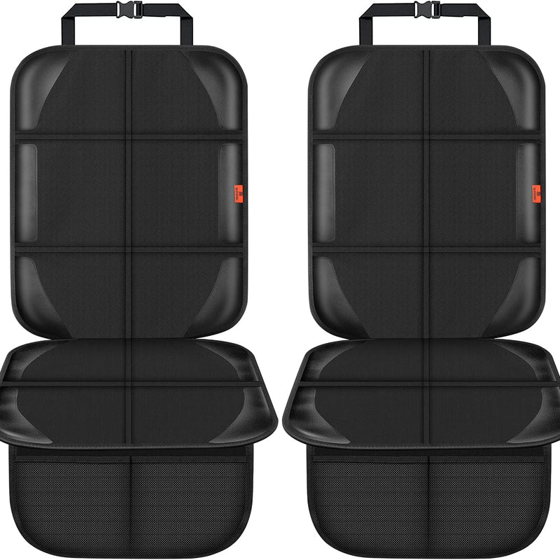 XHYANG Car Seat Protector,Auto Car Seat Protectors Baby Carseat Waterproof & Durable 600D Fabric for Child Baby Car Seat Mat Vehicle Pet Cover 2 Storage Pockets (2 Pack)