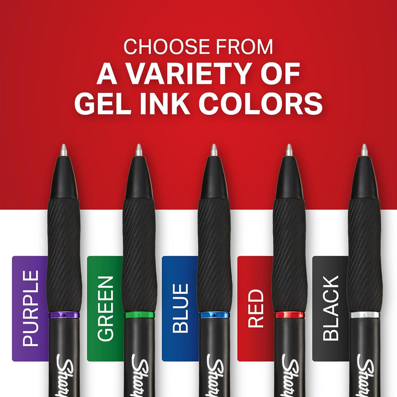 Sharpie S-Gel Pens, Medium Point (0.7mm), Black Gel Ink, 36 Count - Writing, Note-Taking, Office Supplies, No Smear, No Bleed