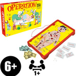 hasbro operation electronic board game for kids ages 6+, family fun party game with tweezers and buzzer