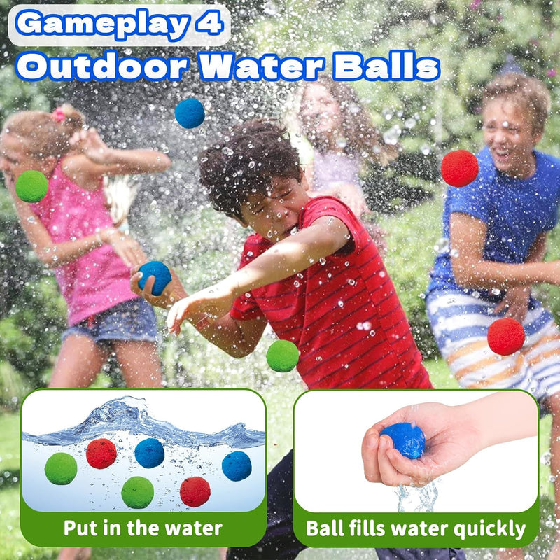Intoypad 4-in-1 Kids Water Sprinklers T Ball Set & Water Ball Toy, Crocodile Baseball Sprinkler for Backyard Outdoor Summer Toys for Boys Girls Outside Yard Water Game Toys for Kids Toddlers Ages 3-8